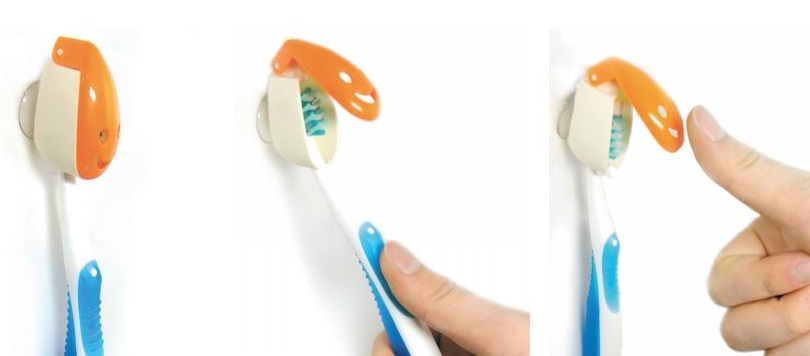 Igiene: Copri spazzolino batteriostatico a ventosa per le superfici lisce -  VE e VI