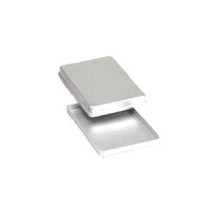 COPERCHIO MINI ALLUMINIO NON  FORATO ARGENTO 187X145X25 MM