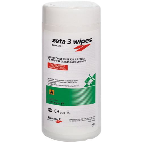 Zeta 3 Wipes - barattolo 120 salviette disinfettanti per superfici e dispositivi medici