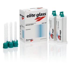 Elite Glass, 2 cartucce (Base + Catalyst) da 50 ml + 6 puntali di miscelazione verdi
