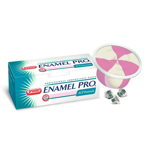 Enamel Pro, 200 coppette. grana Grossa gusto Bubble Gum (con 2 supporti Confy-grip)